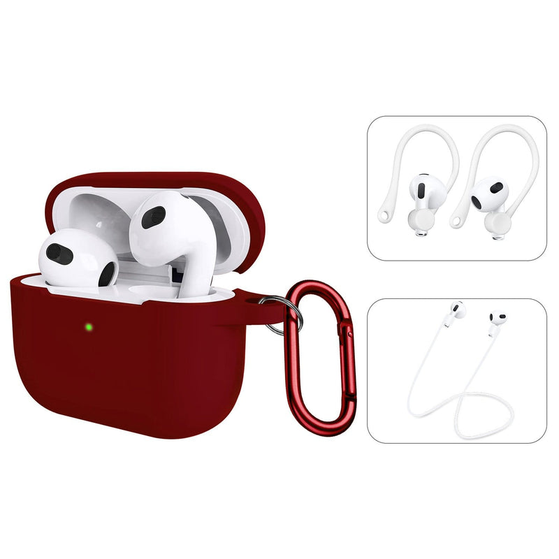 SaharaCase - Liquid Silicone Case - for Apple AirPods 3 - Burgundy