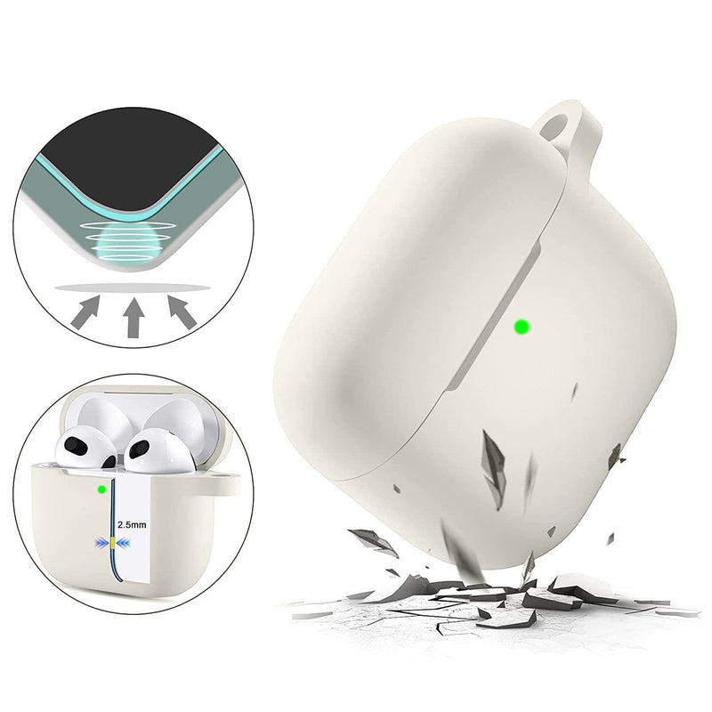 SaharaCase - Liquid Silicone Case - for Apple AirPods 3 - Glow White