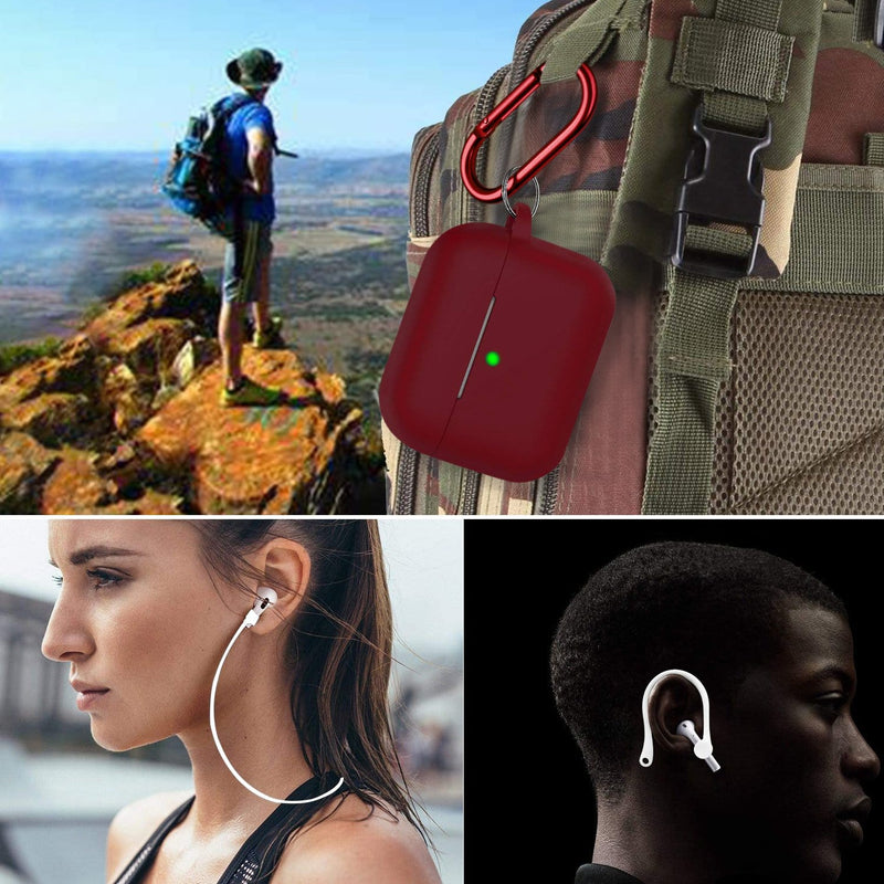 SaharaCase - Liquid Silicone Case - for Apple AirPods 3 - Burgundy