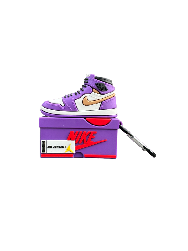 Air Jordan 1 High Sneaker Airpods Case Purple