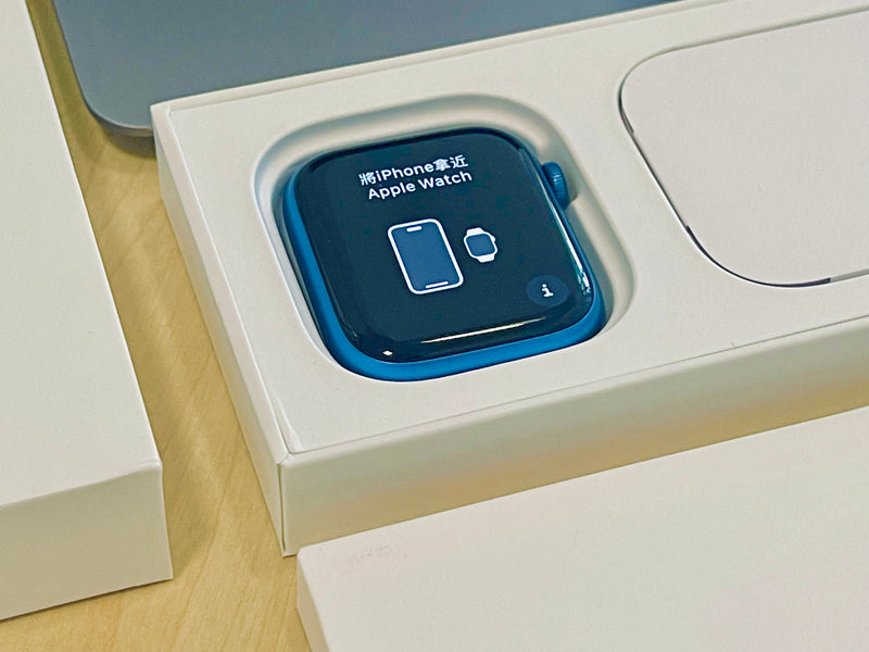 Apple Watch Series 7 (45mm, Blue Aluminium with Abyss Blue Sports Band, GPS) - Pre Owned / 3 Month Warranty