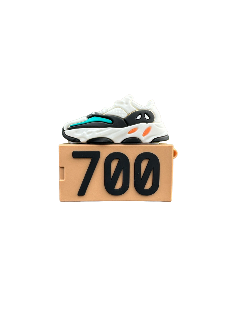 White Yeezy 700 Airpods Case