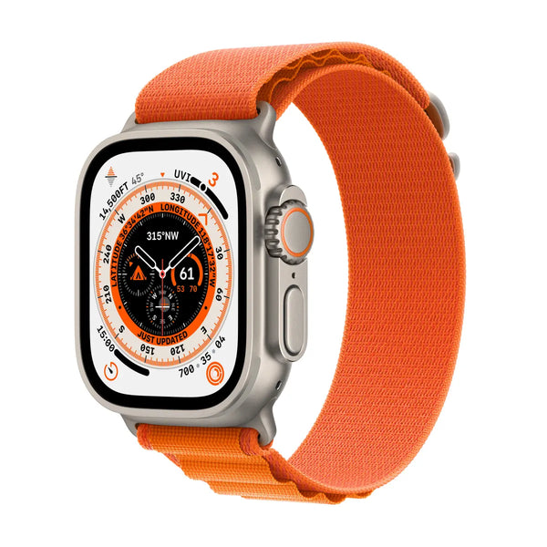 Apple Watch Ultra (49mm, Titanium Case with Orange Alpine Loop, GPS + Cell) - Pre Owned / 3 Month Warranty