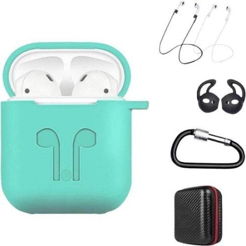 SaharaCase - Silicone Case Kit for Airpods 1st and 2nd Gen (2019) - Oasis Teal
