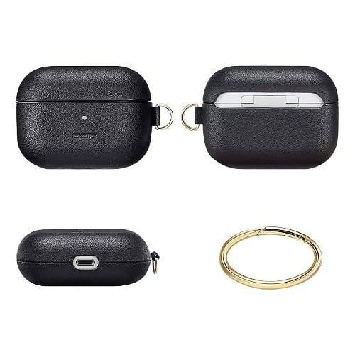 Leather Case for Apple AirPods Pro (1st Generation) - Black