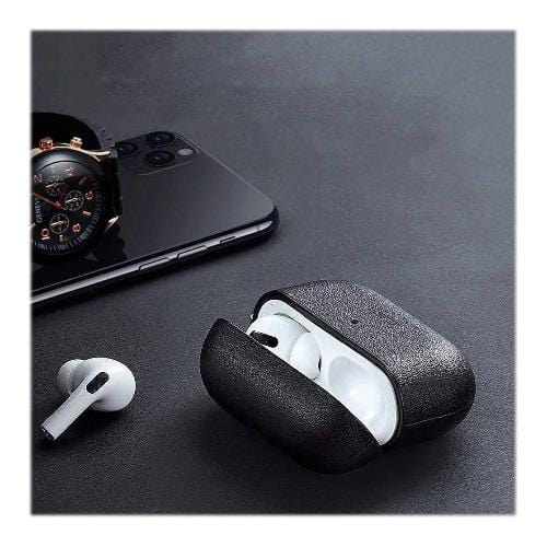 Leather Case for Apple AirPods Pro (1st Generation) - Black