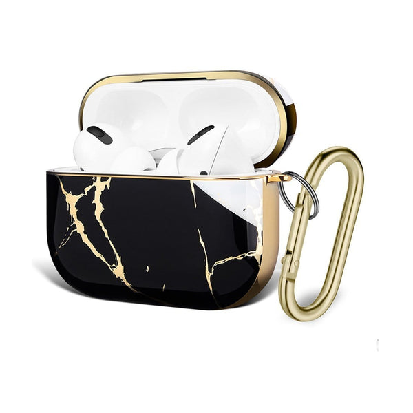 Luxury Marble Case for Apple AirPods Pro (1st Generation) - Black