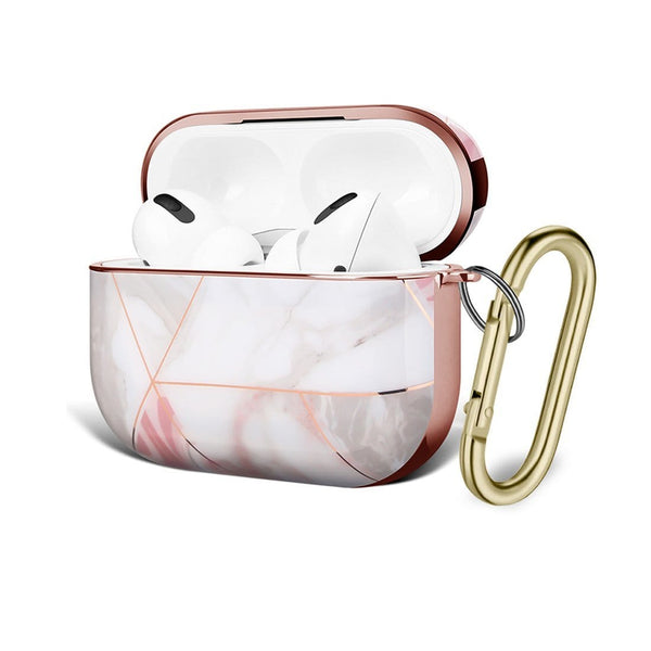 Luxury Marble Case for Apple AirPods Pro (1st Generation) - Rose Gold
