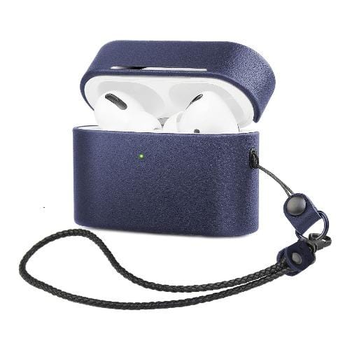 Retro Leather Case for Apple AirPods Pro (1st Generation) - Blue
