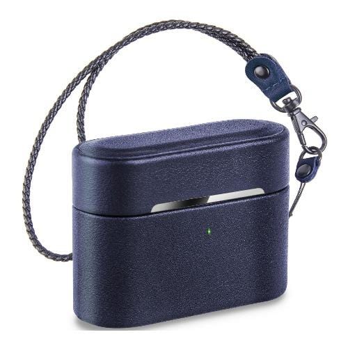 Retro Leather Case for Apple AirPods Pro (1st Generation) - Blue