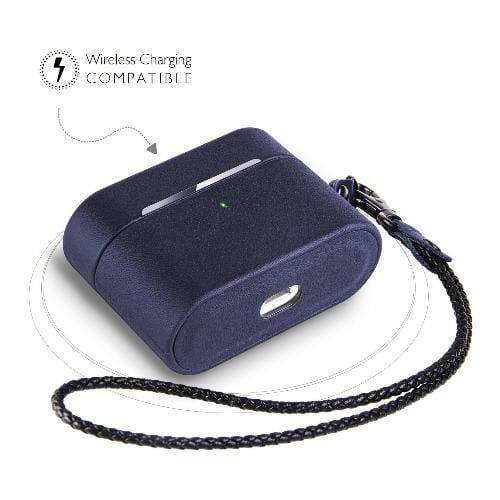 Retro Leather Case for Apple AirPods Pro (1st Generation) - Blue