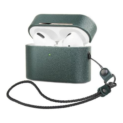 Retro Leather Case for Apple AirPods Pro (1st Generation) - Royal Green