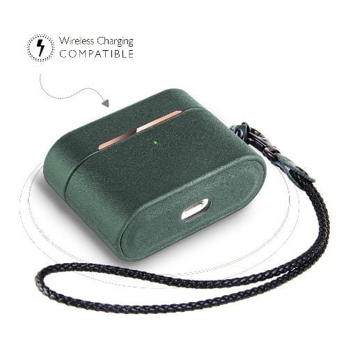 Retro Leather Case for Apple AirPods Pro (1st Generation) - Royal Green