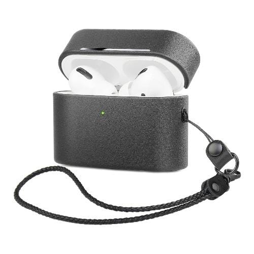 Retro Leather Case for Apple AirPods Pro (1st Generation) - Black