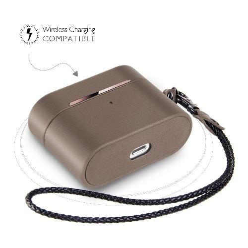 Retro Leather Case for Apple AirPods Pro (1st Generation) - Sky Gray