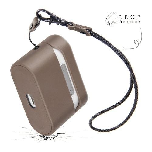 Retro Leather Case for Apple AirPods Pro (1st Generation) - Sky Gray