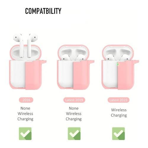 Pink AirPods 1st and 2nd Gen (2019) Case - Silicone Case Kit